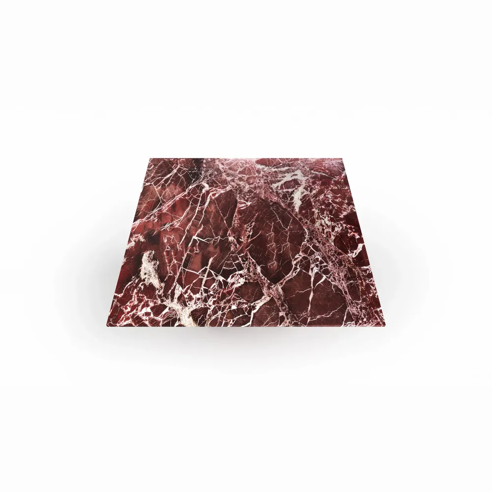 Tables Salle à Manger - Carrera - Tables à manger - Marbre Rosso Levano - 100X100X75 cm - STONE VALLEY