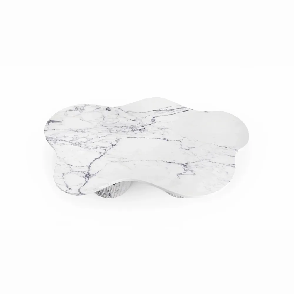 Tables de jardin - Nunoca - Tables basses - Marbre Statuario Michelangelo Carrara - 110X70X40 cm - STONE VALLEY