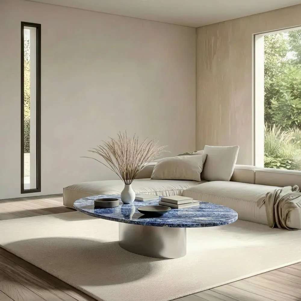 Tables basses - Valleyra - Tables basses - Granit Blue Bahia - 140X80X40 cm - STONE VALLEY