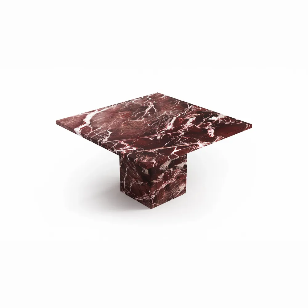 Tables basses - Carrera - Tables basses - Marbre Rosso Levano - 70X70X40 cm - STONE VALLEY