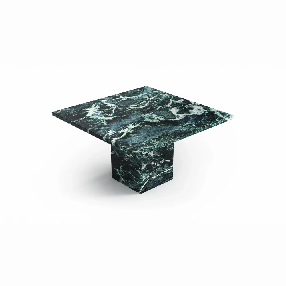 Tables basses - Carrera - Tables basses - Marbre Verde Alpi - 90X90X40 cm - STONE VALLEY