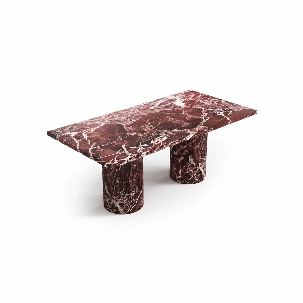 Coffee tables - Jaspura - Coffee tables - Rosso Levano marble - 100X50X40 cm - STONE VALLEY