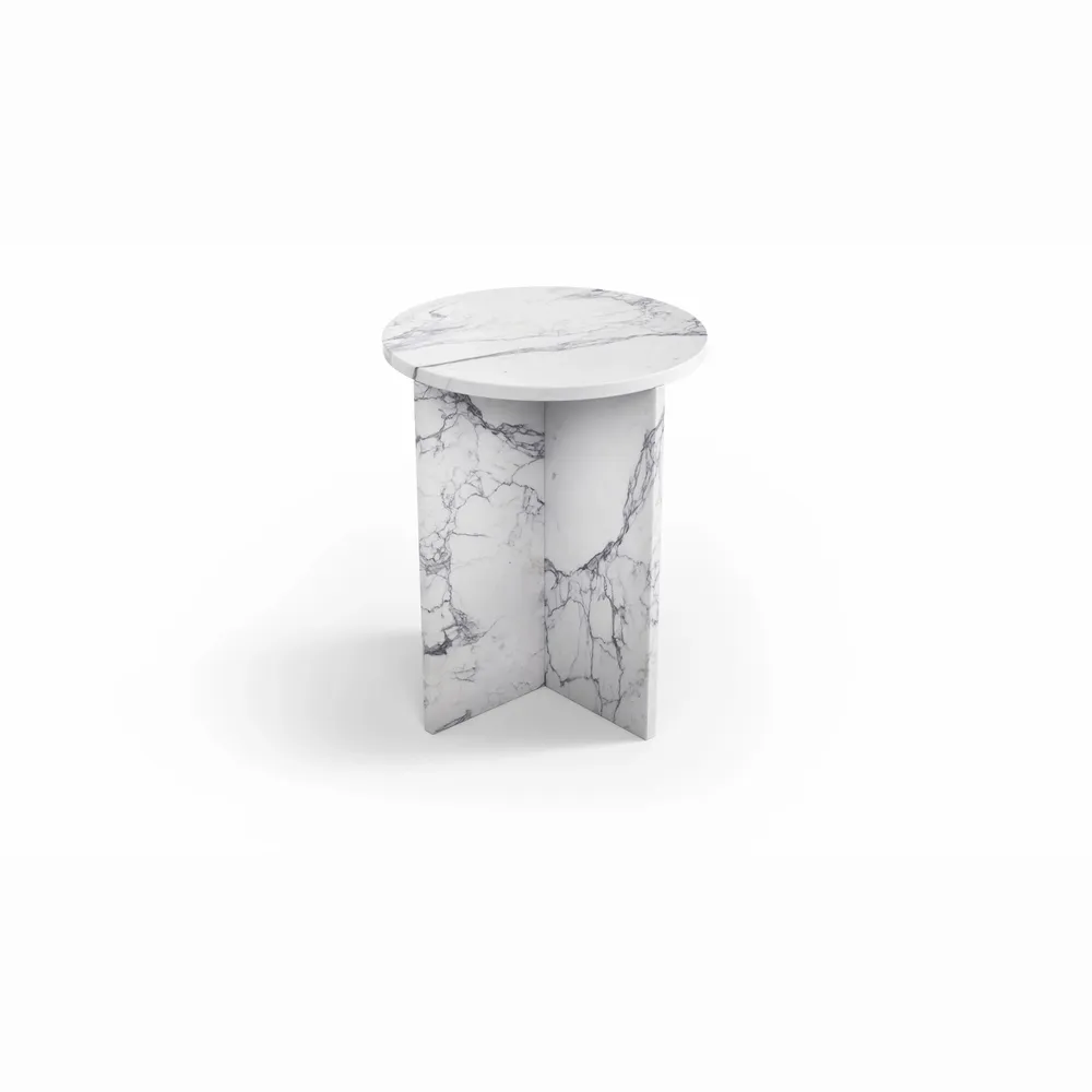 Tables de jardin - Ocel - Autres tables - Marbre Statuario Michelangelo Carrara - 45X45X55 cm - STONE VALLEY