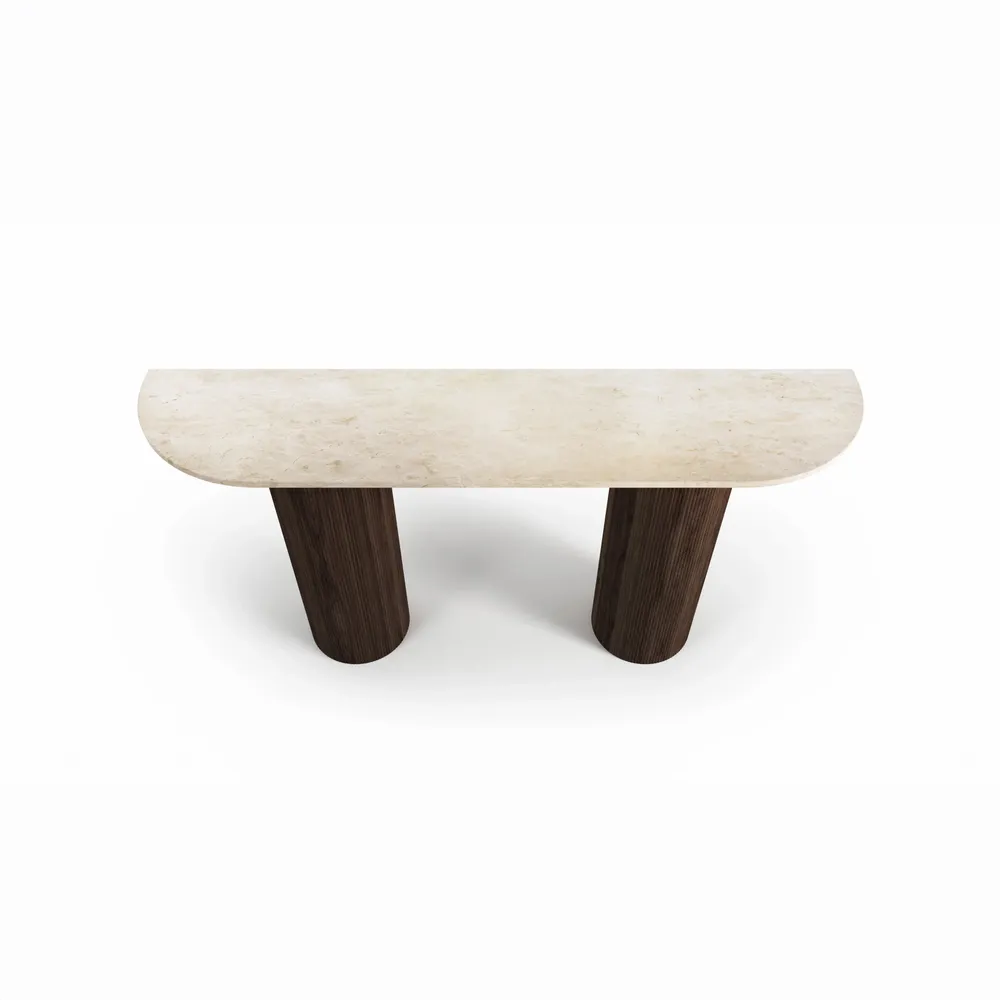 Consoles - Ombrure - Table console - Marbre Crema - 180X40X85 cm - STONE VALLEY