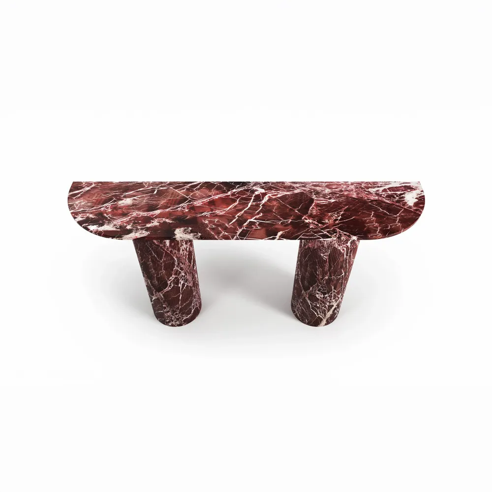 Consoles - Ombrure - Table console - Marbre Rosso Levano - 160X40X85 cm - STONE VALLEY