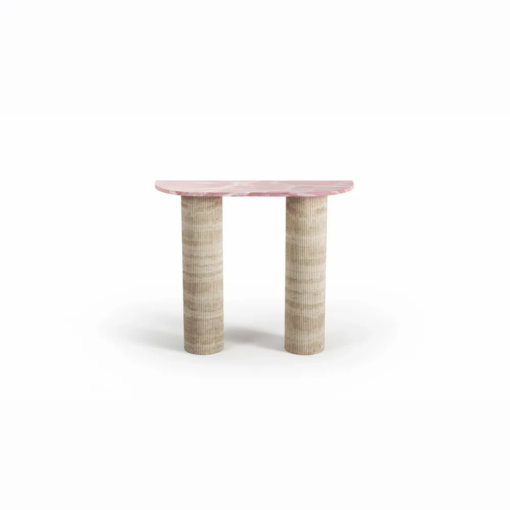 Console table - Ombre mini - Console table - Pink Onyx - 100X30X85 cm - STONE VALLEY