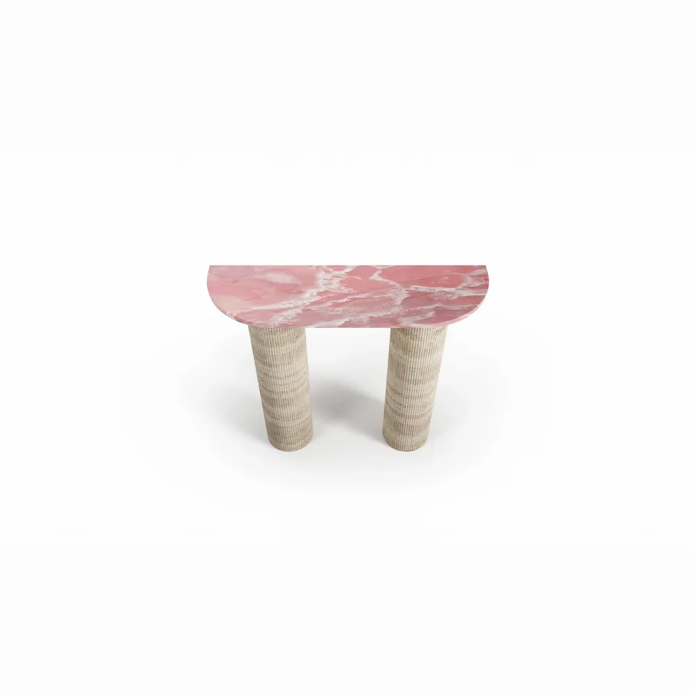 Console table - Ombre mini - Console table - Pink Onyx - 100X30X85 cm - STONE VALLEY