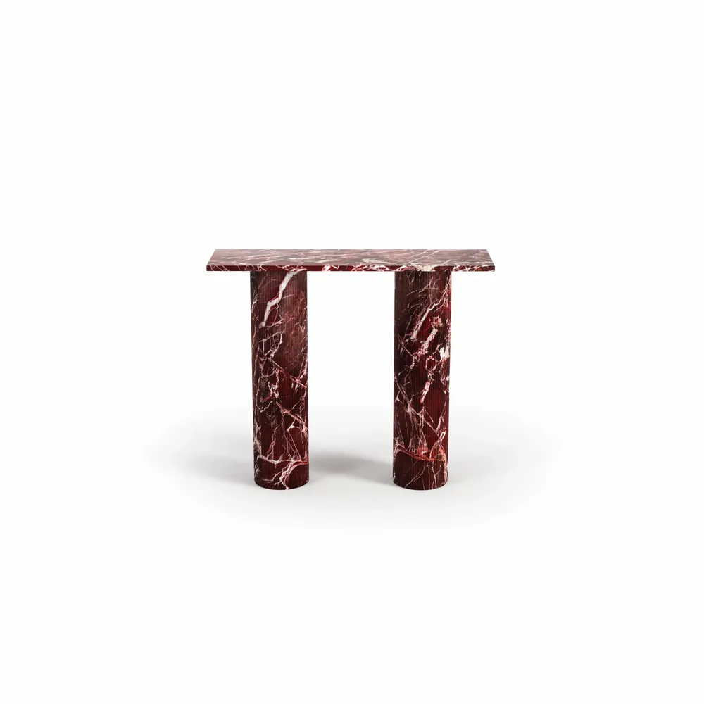 Console table - Ombre mini - Console table - Rosso Levano marble - 100X30X85 cm - STONE VALLEY