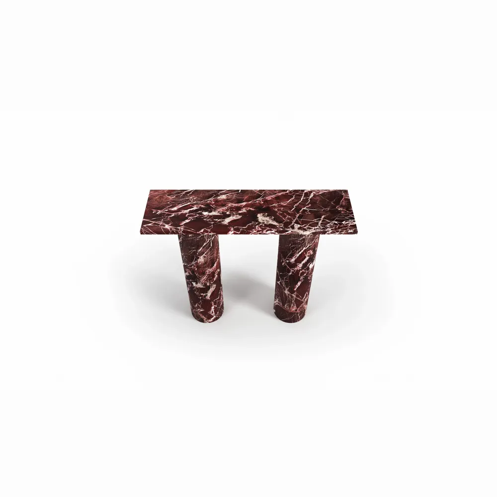Console table - Ombre mini - Console table - Rosso Levano marble - 100X30X85 cm - STONE VALLEY