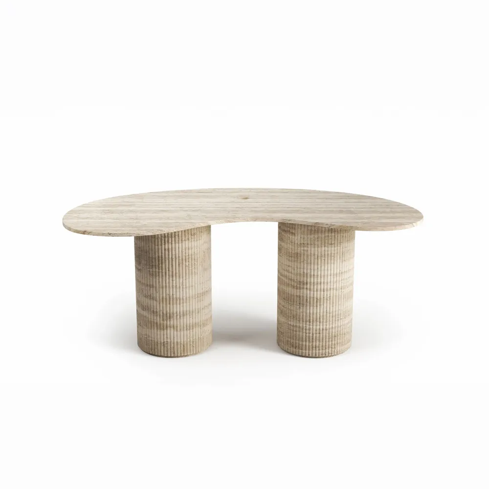 Office furniture and storage - Aerolithite - Classic Travertine - 180X100X75 cm - offices - STONE VALLEY