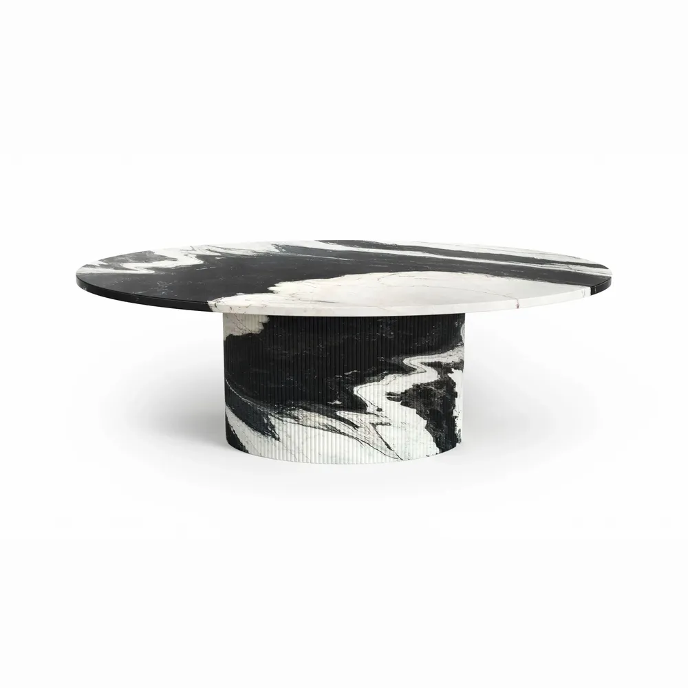 Coffee tables - Valleyra - Coffee Tables - Panda Marble - 140X80X40 cm - STONE VALLEY