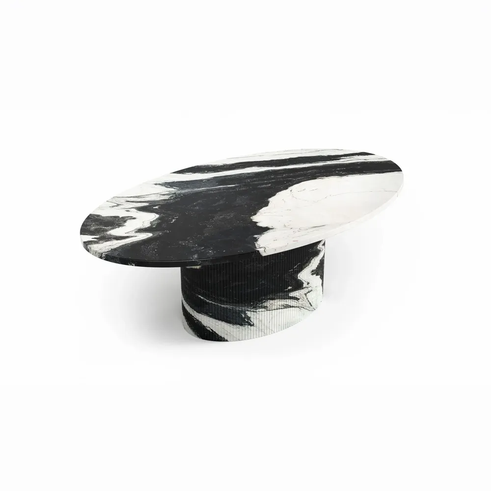 Coffee tables - Valleyra - Coffee Tables - Panda Marble - 140X80X40 cm - STONE VALLEY