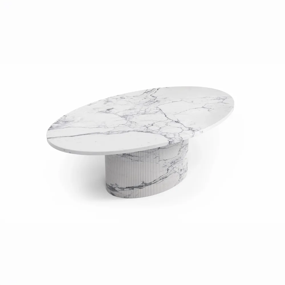 Tables basses - Valleyra - Tables basses - Marbre Statuario Michelangelo Carrara - 140X80X40 cm - STONE VALLEY
