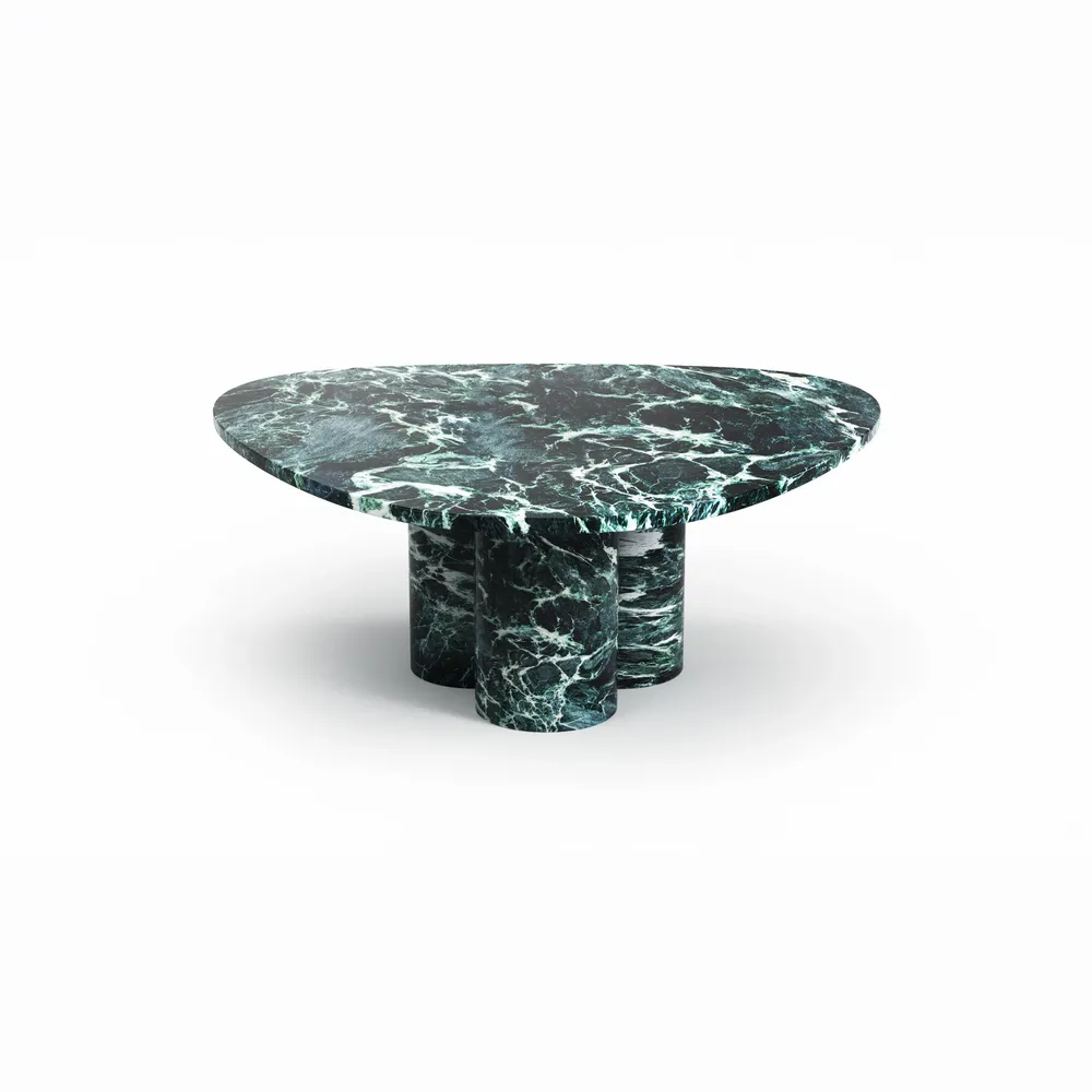 Tables basses - Rivage - Tables basses - Marbre Verde Alpi - 80X80X40 cm - STONE VALLEY