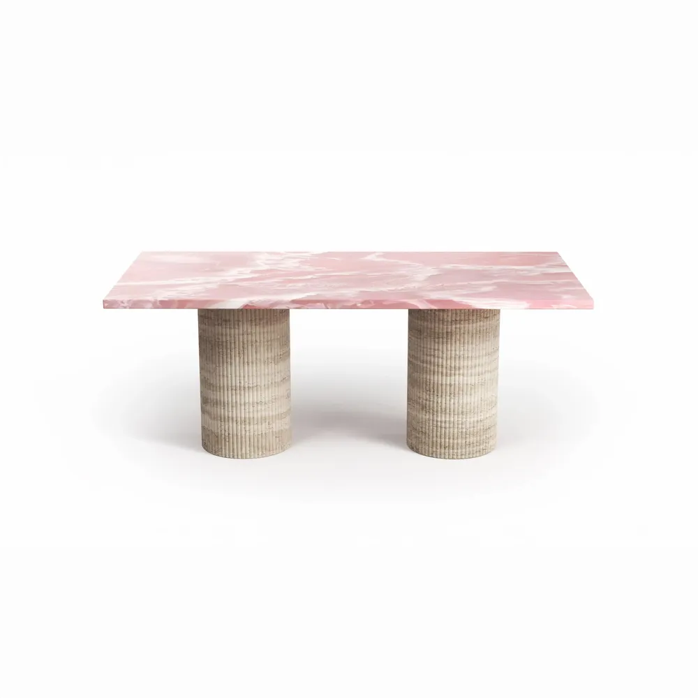 Tables basses - Jaspura - Tables basses - Onyx Rose - 120X60X40 cm - STONE VALLEY