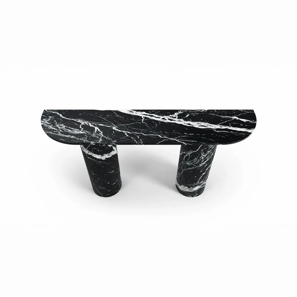 Console table - Ombrure - Console Table - Nero Maquina Marble - 160X40X85 cm - STONE VALLEY