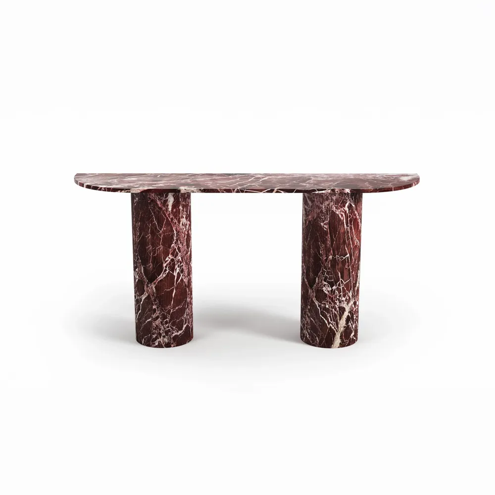 Consoles - Ombrure - Table console - Marbre Rosso Levano - 180X40X85 cm - STONE VALLEY