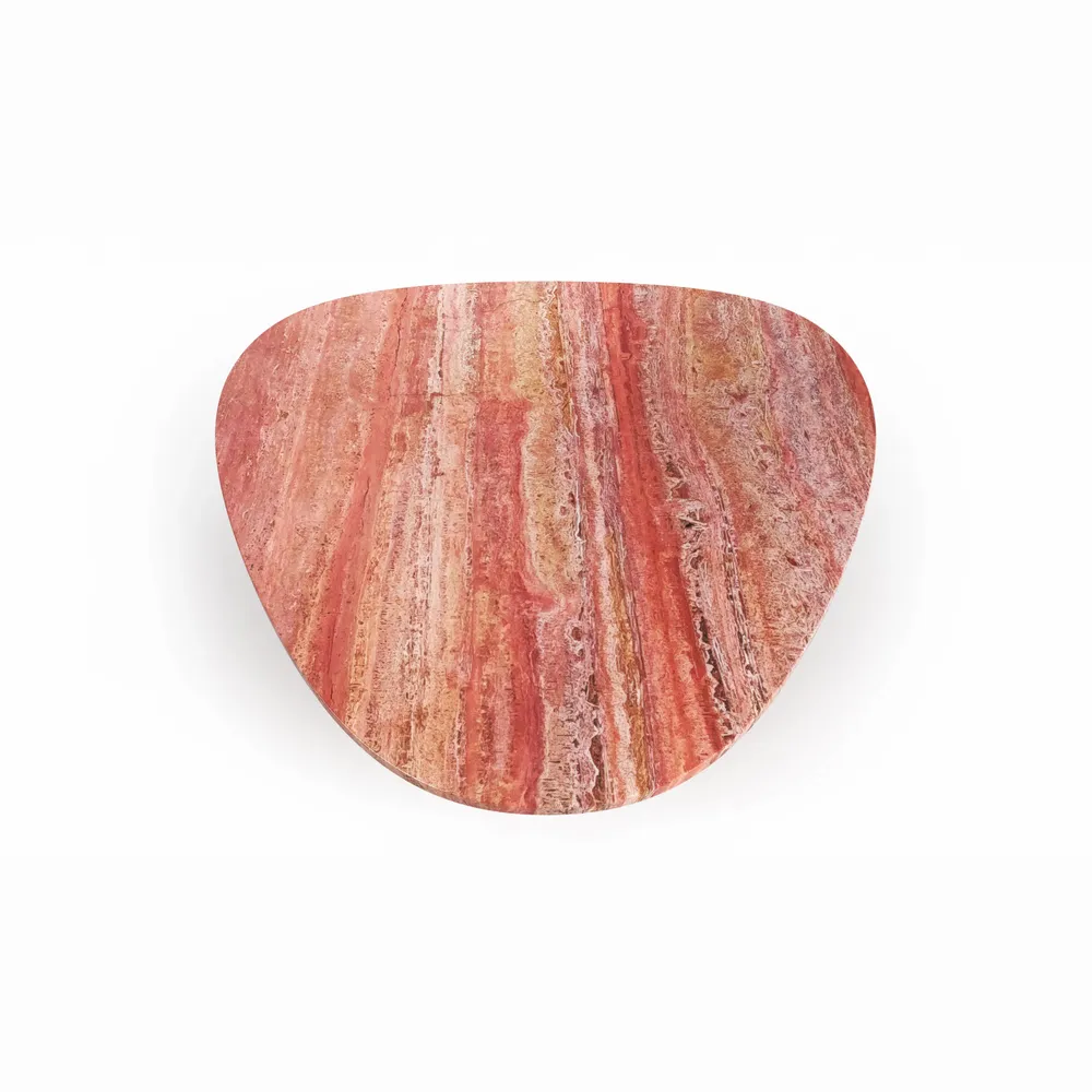 Coffee tables - Rivage - Coffee Tables - Red Travertine - 100X100X40 cm - STONE VALLEY