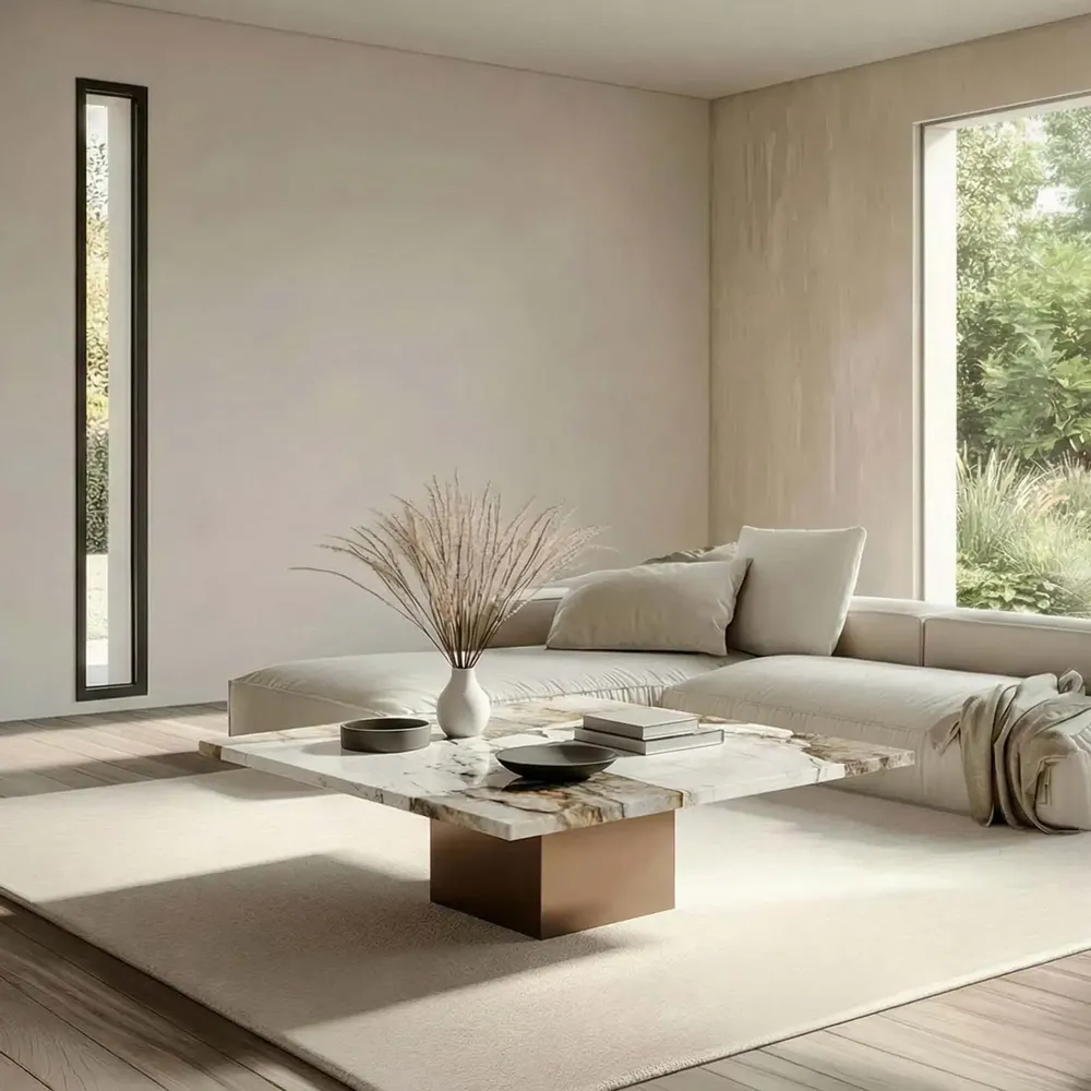 Tables basses - Carrera - Tables basses - Quartzite Patagonia - 70X70X40 cm - STONE VALLEY