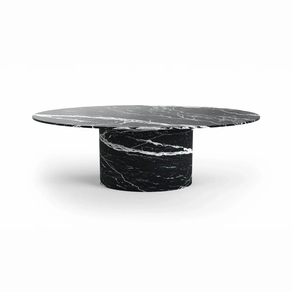 Dining Tables - Valleyra - Dining Tables - Nero Maquina Marble - 240X120X75 cm - STONE VALLEY