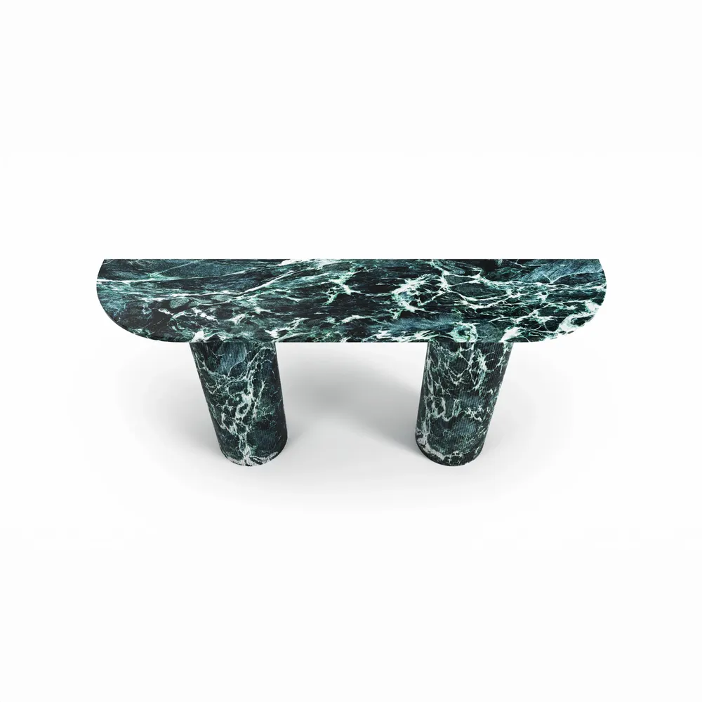 Consoles - Ombrure - Table console - Marbre Verde Alpi - 160X40X85 cm - STONE VALLEY