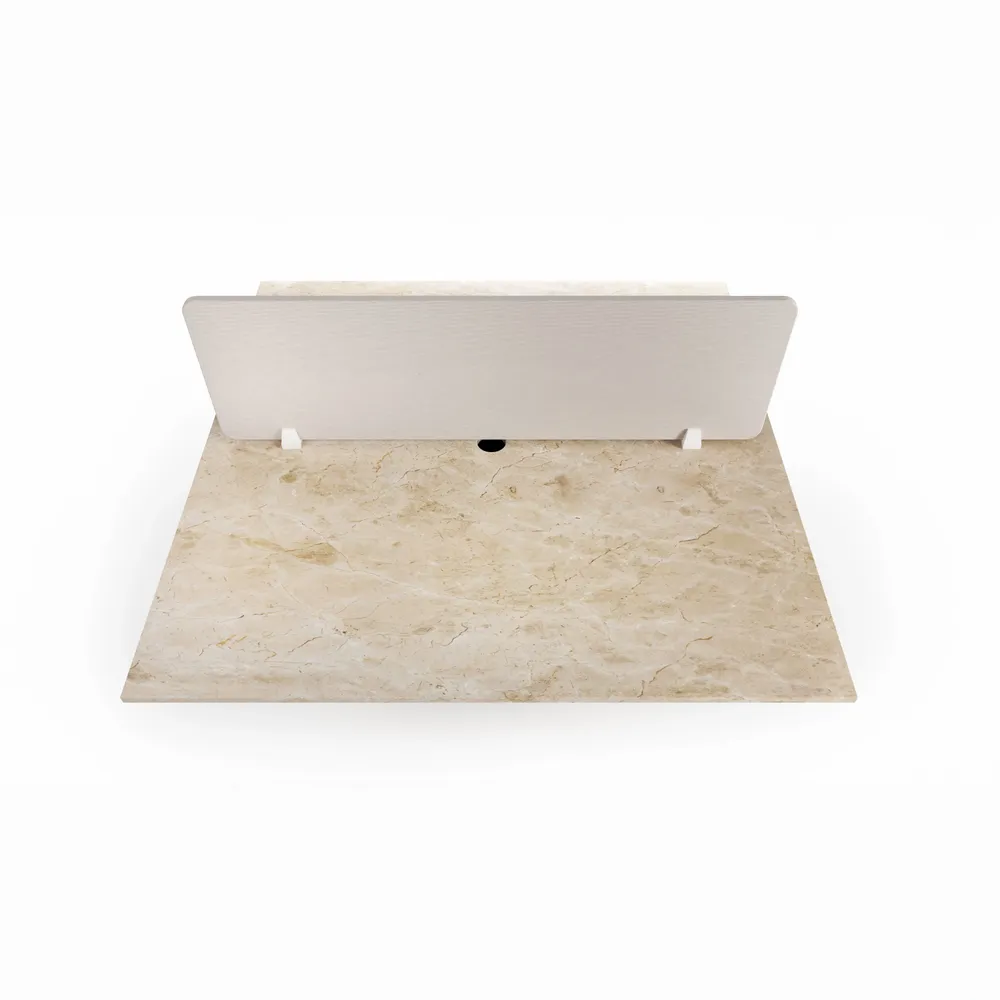 Mobilier et rangements pour bureau - Escalerion - bureaux - Marbre Crema - 140X140X75 cm - STONE VALLEY