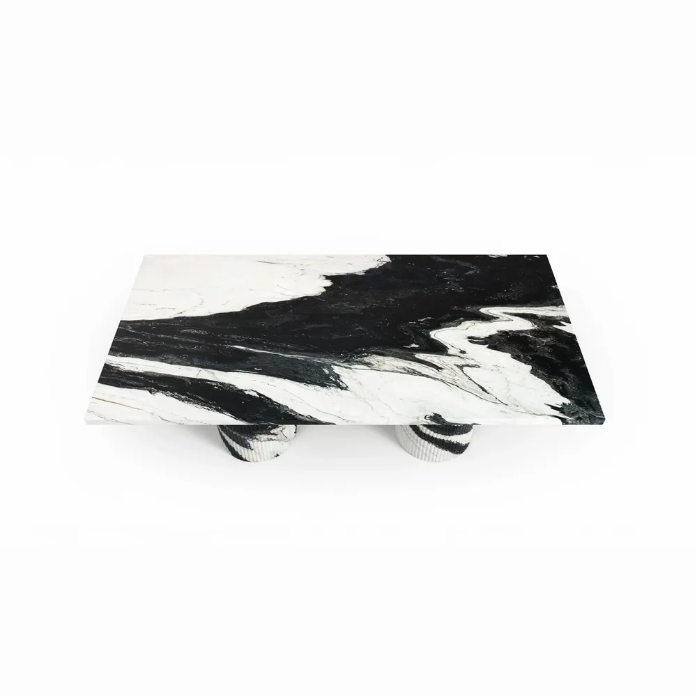 Tables basses - Jaspura - Tables basses - Marbre Panda - 100X50X40 cm - STONE VALLEY