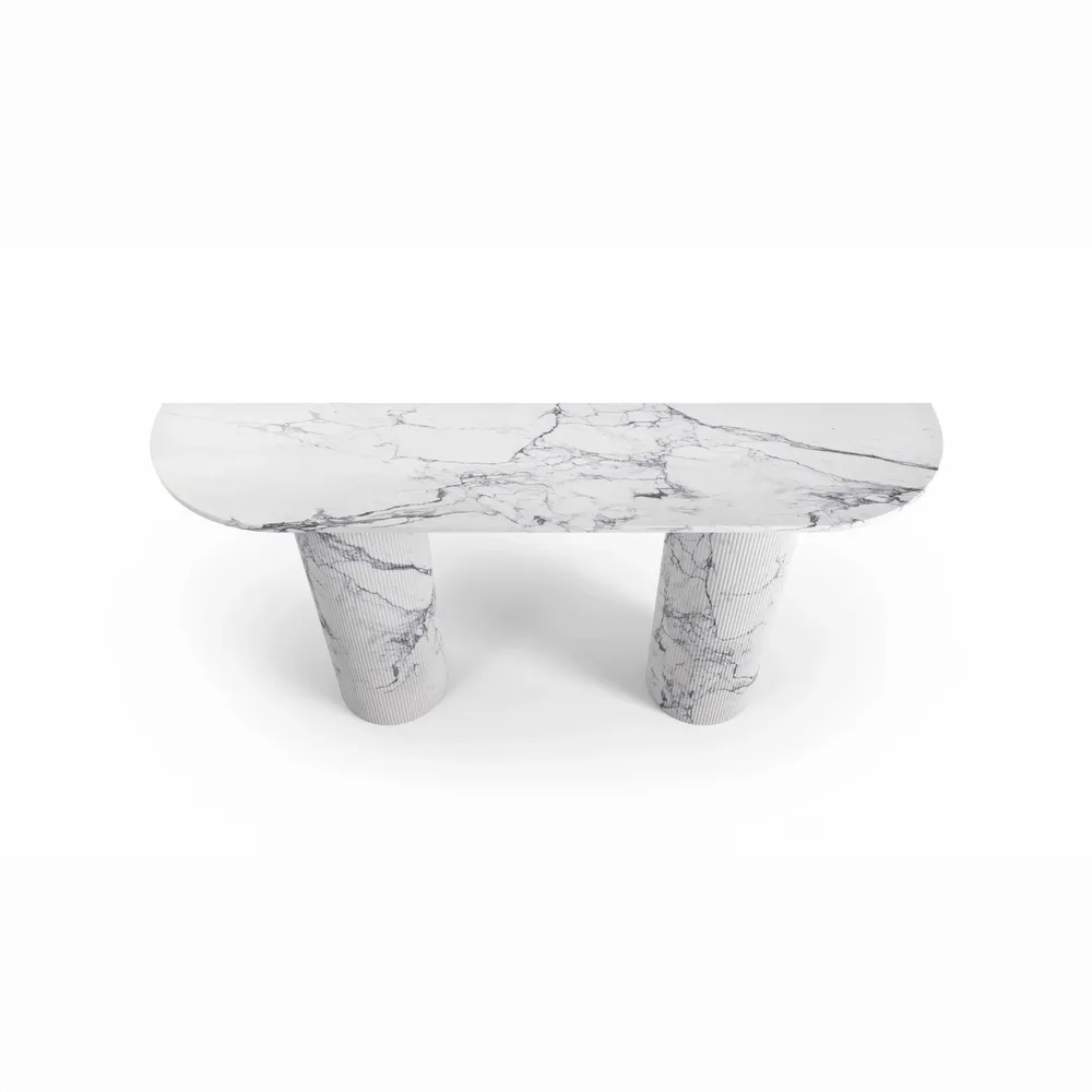 Consoles - Ombrure - Table console - Marbre Statuario Michelangelo Carrara - 180X40X85 cm - STONE VALLEY