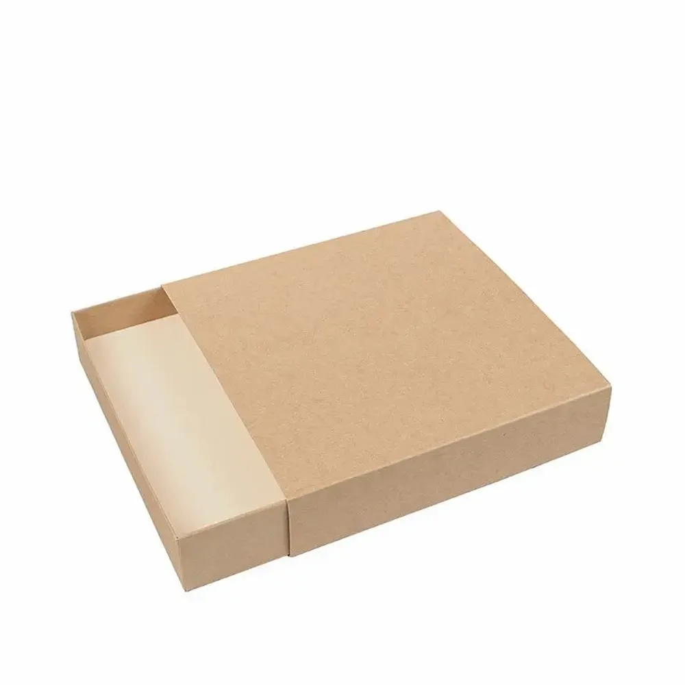 Gifts - Necklace box with drawer, natural kraft cardboard - LAVAL 1878