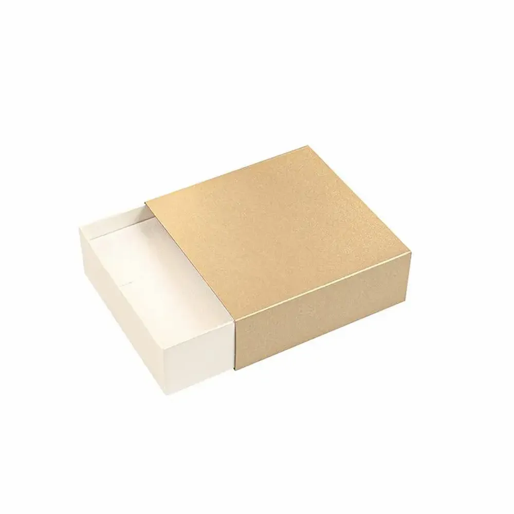 Cadeaux - Écrin vide-poche à tiroir carton irisé doré et couleur crème - LAVAL 1878