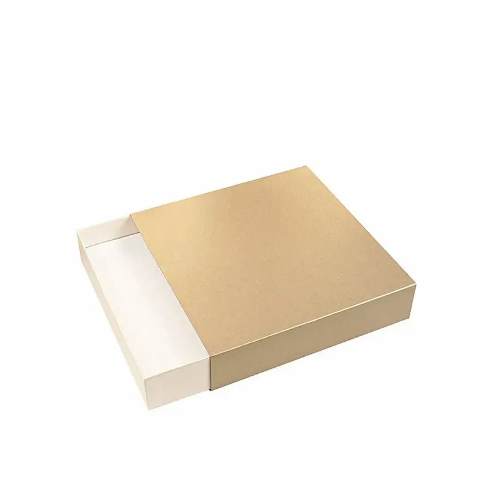 Gifts - Gold and cream-colored iridescent cardboard necklace box with drawer - LAVAL 1878