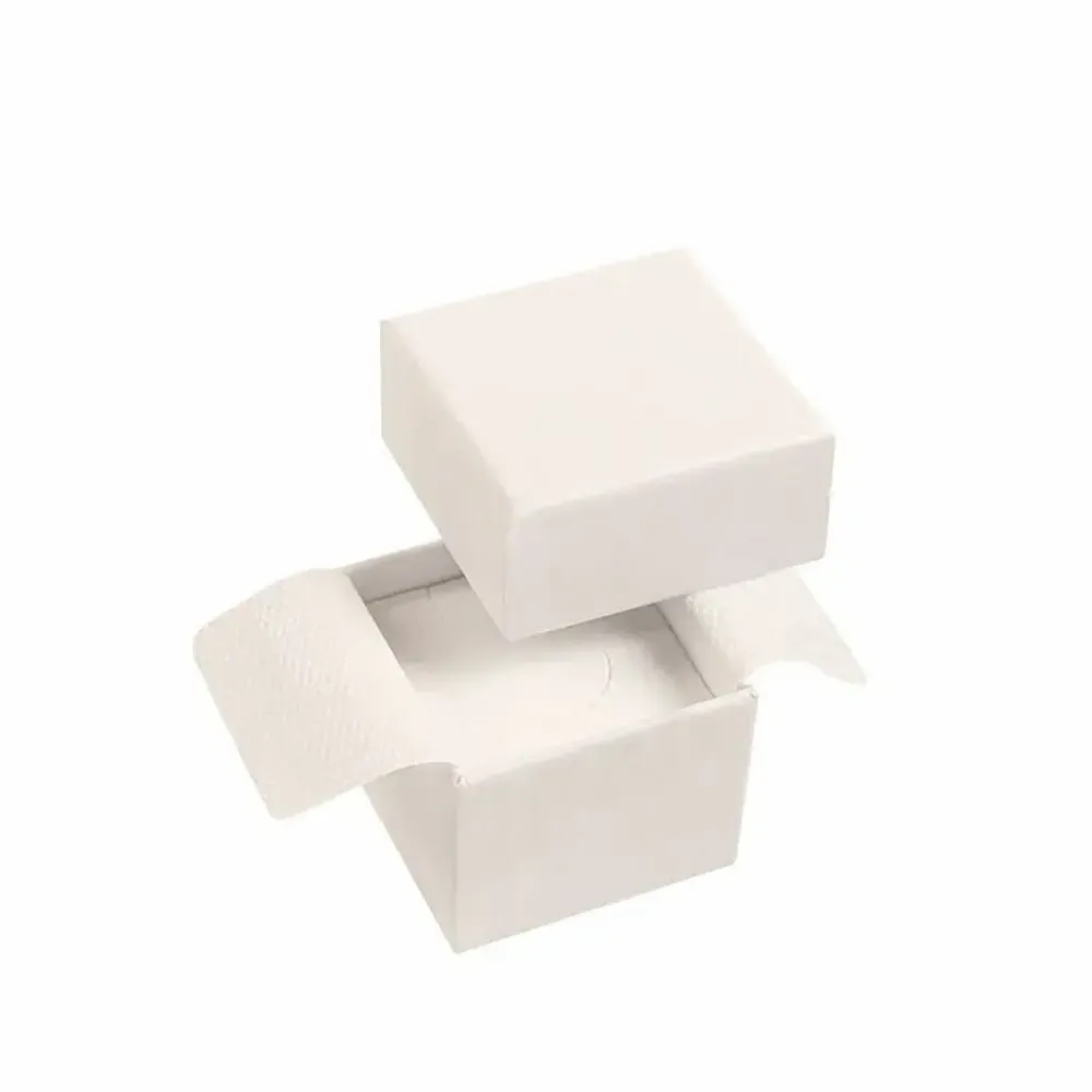 Gifts - White satin-finish smooth cardboard ring box - LAVAL 1878