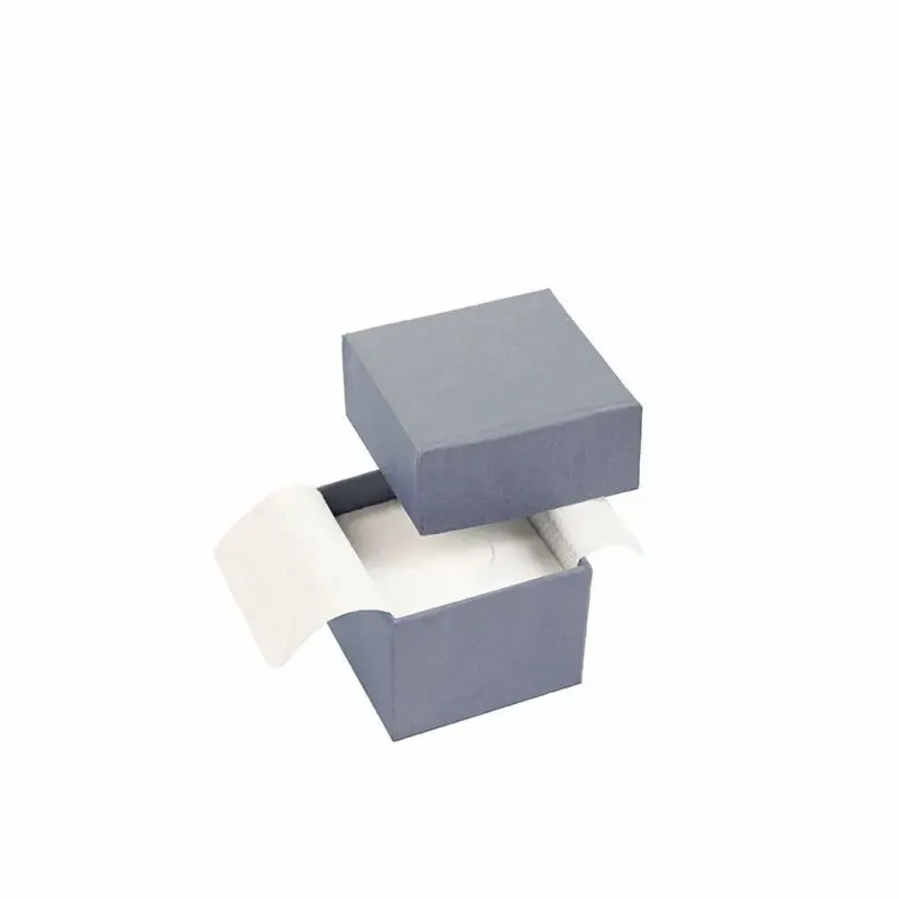 Cadeaux - Écrin bague carton lisse mat bleu gris - LAVAL 1878