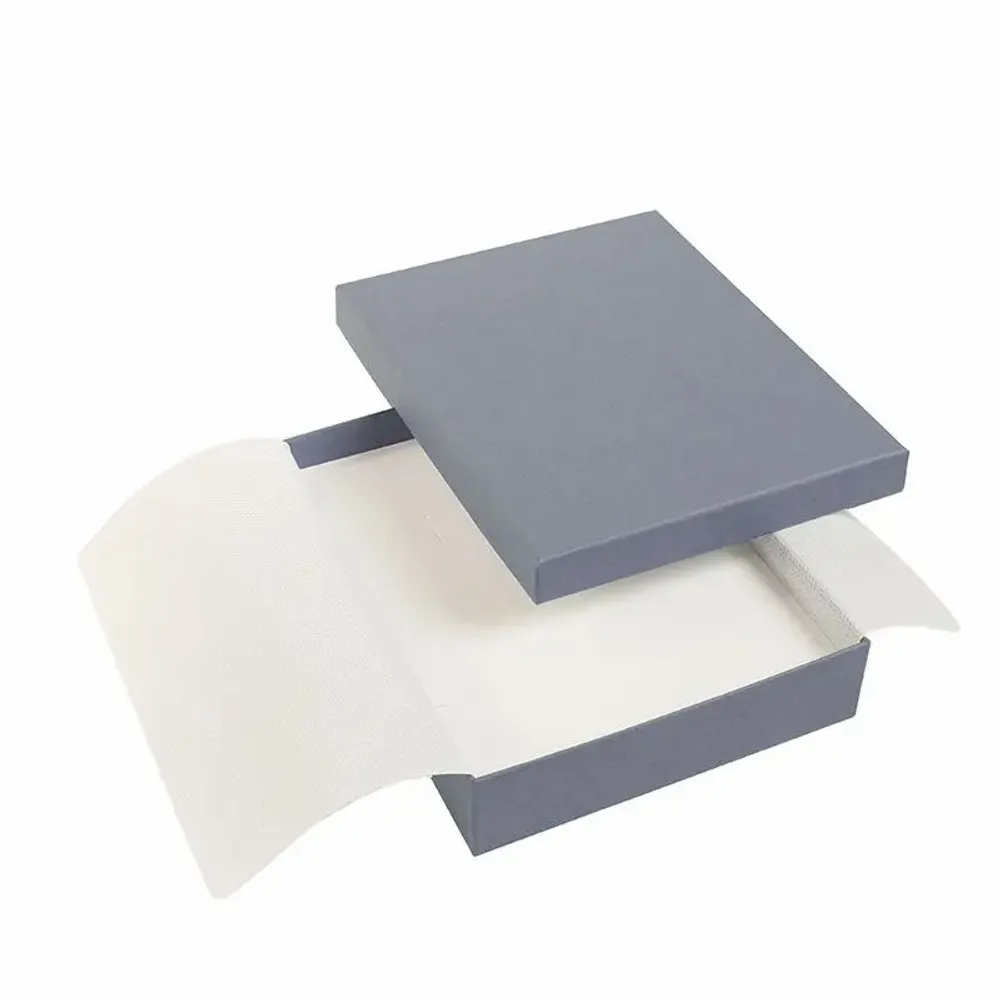 Gifts - Matte blue-grey smooth cardboard necklace box - LAVAL 1878