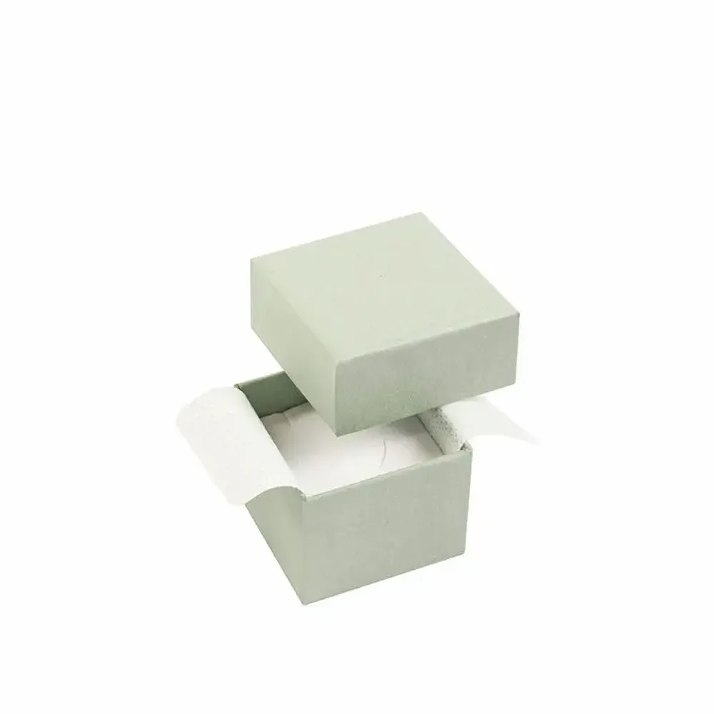 Gifts - Smooth, matte, sage green cardboard ring box - LAVAL 1878