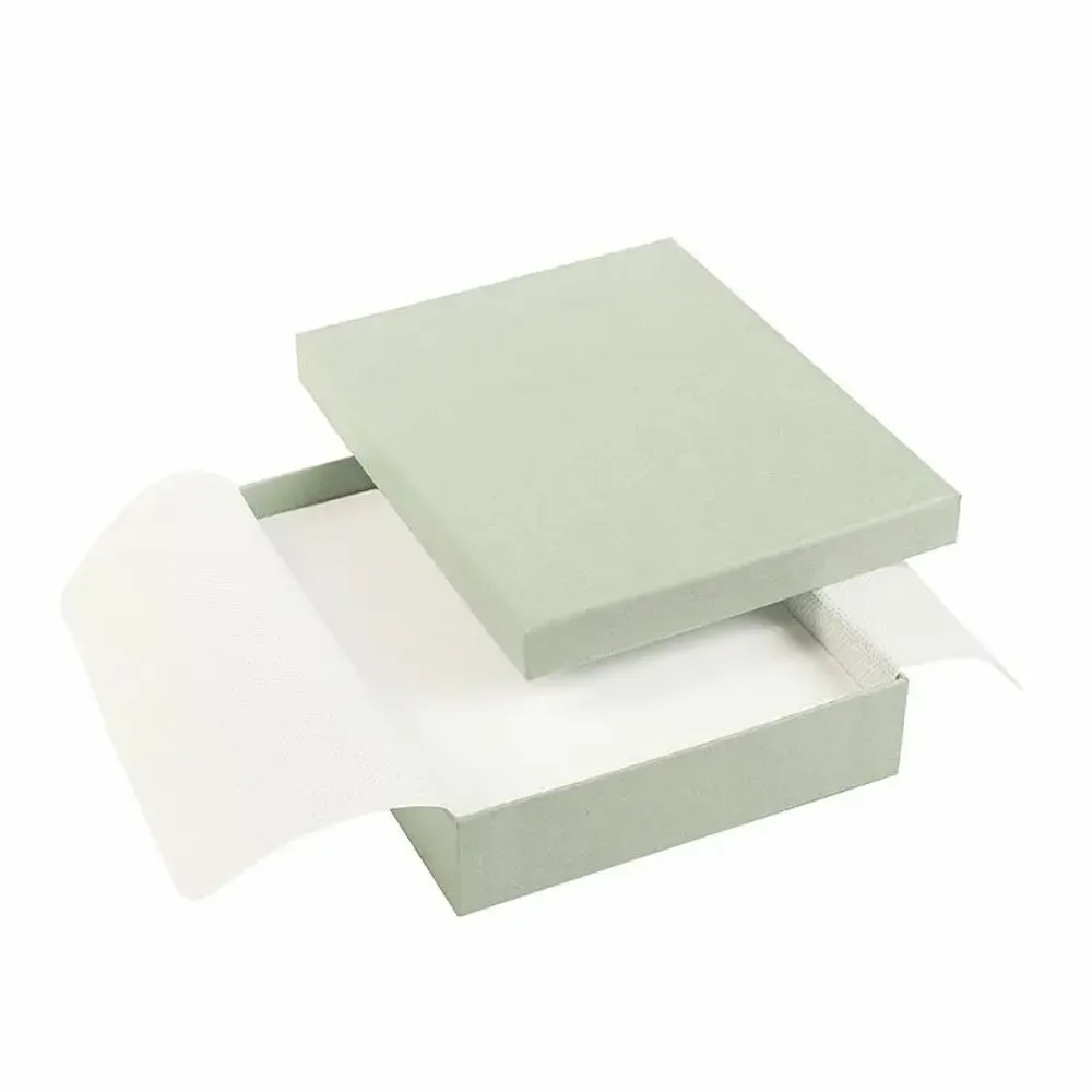 Gifts - Smooth, matte, sage green cardboard necklace box - LAVAL 1878