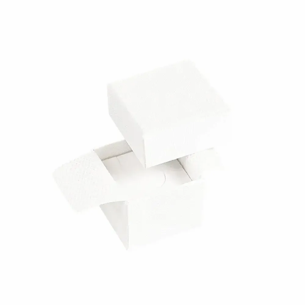Cadeaux - Écrin bague carton aspect grainé mat blanc - LAVAL 1878