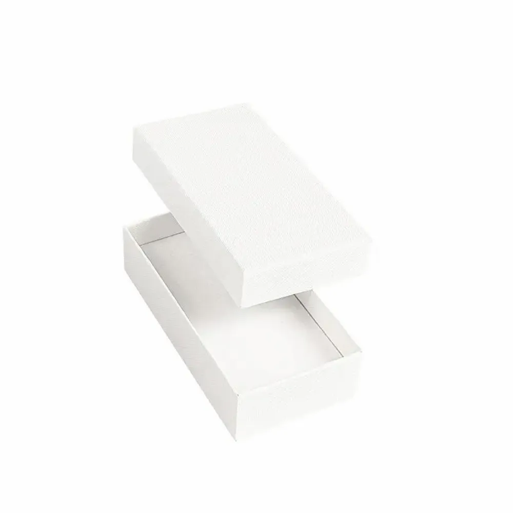 Cadeaux - Écrin pendentif/porte-clé carton aspect grainé mat blanc - LAVAL 1878