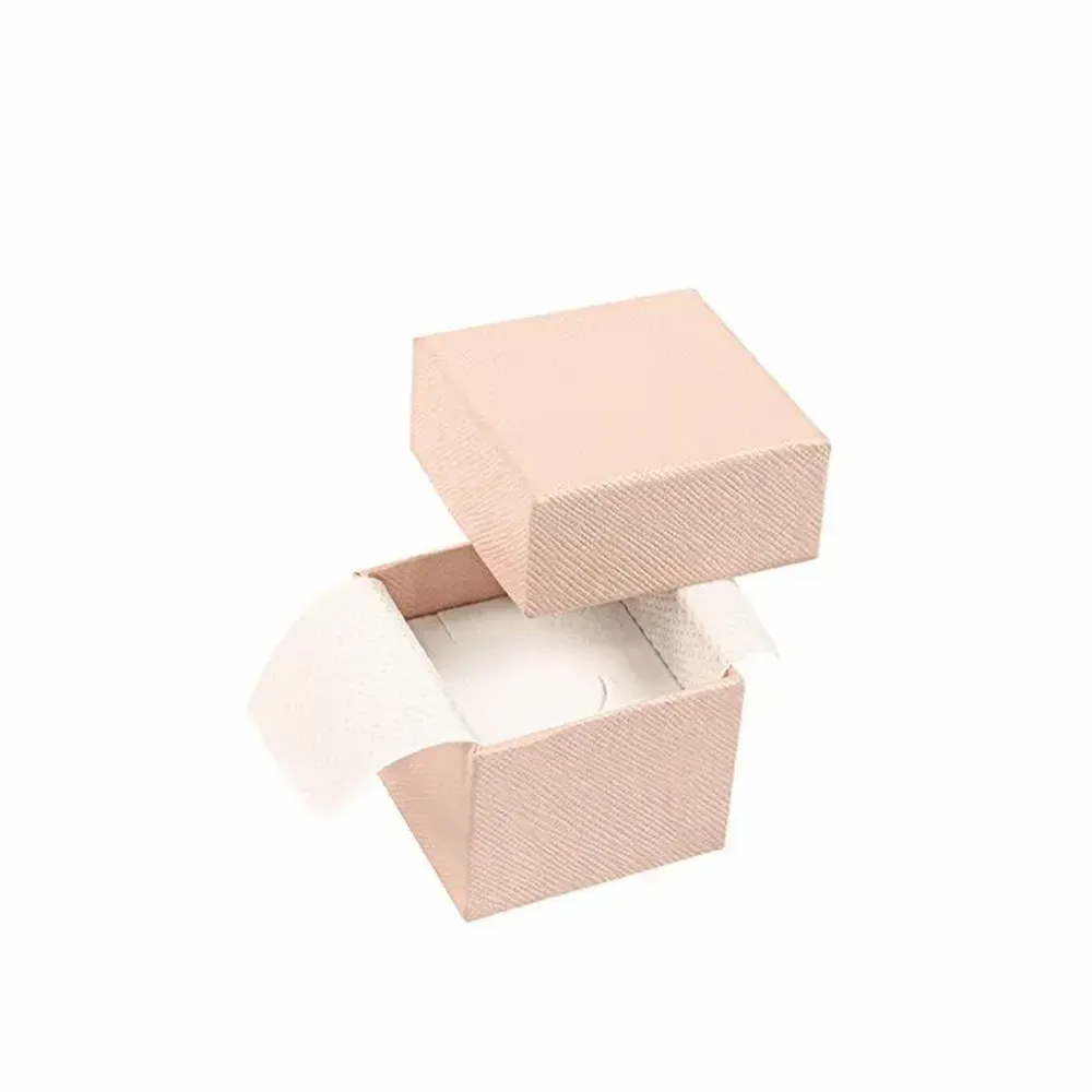 Cadeaux - Écrin bague carton aspect grainé mat beige rosé - LAVAL 1878