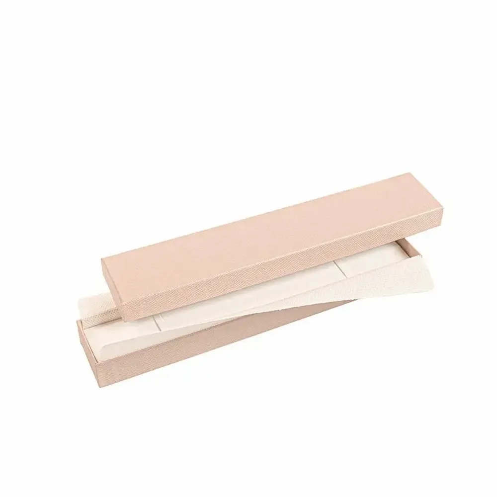 Gifts - Cardboard bracelet box with a matte, beige-pink grained finish. - LAVAL 1878