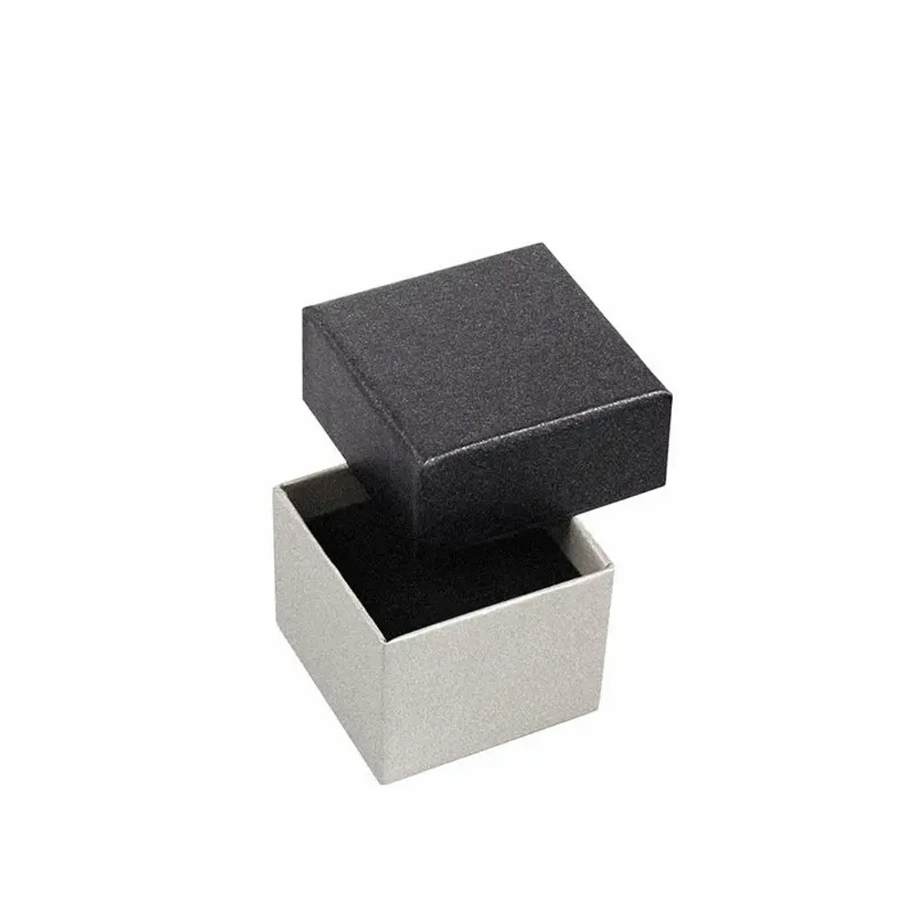 Gifts - Ring box/trinket tray in iridescent anthracite grey and light grey cardboard - LAVAL 1878