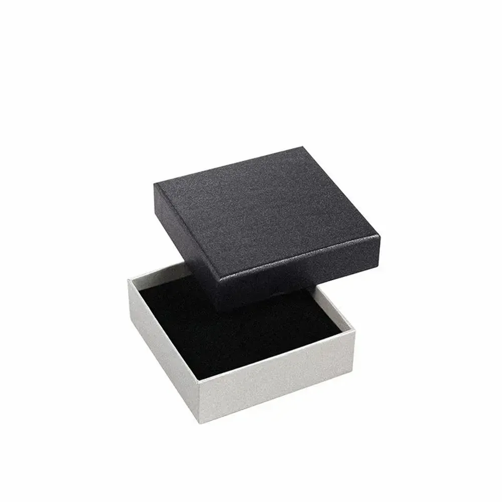 Gifts - Iridescent cardboard storage box in anthracite grey and light grey - LAVAL 1878