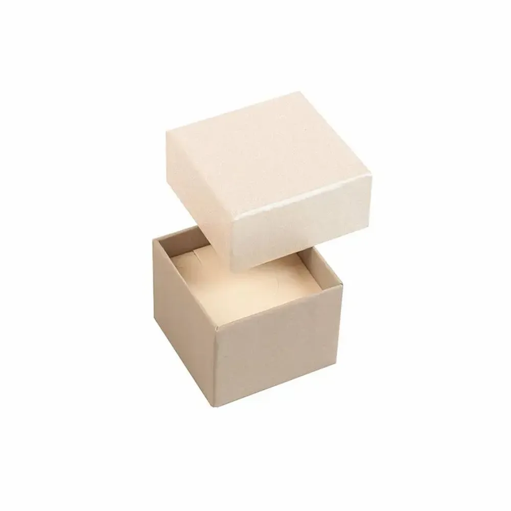 Cadeaux - Écrin bague carton beige clair irisé et beige foncé mat - LAVAL 1878