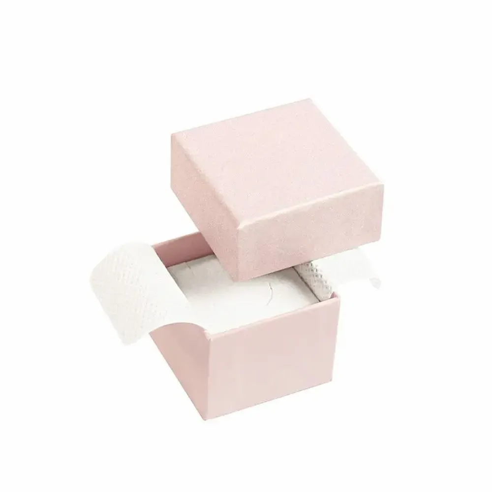 Gifts - Light pink iridescent and matte cardboard ring box - LAVAL 1878