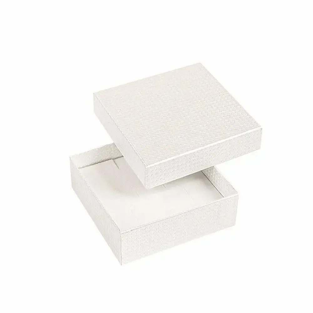 Gifts - Cardboard trinket tray with embossed, fluted appearance, pearly white - LAVAL 1878