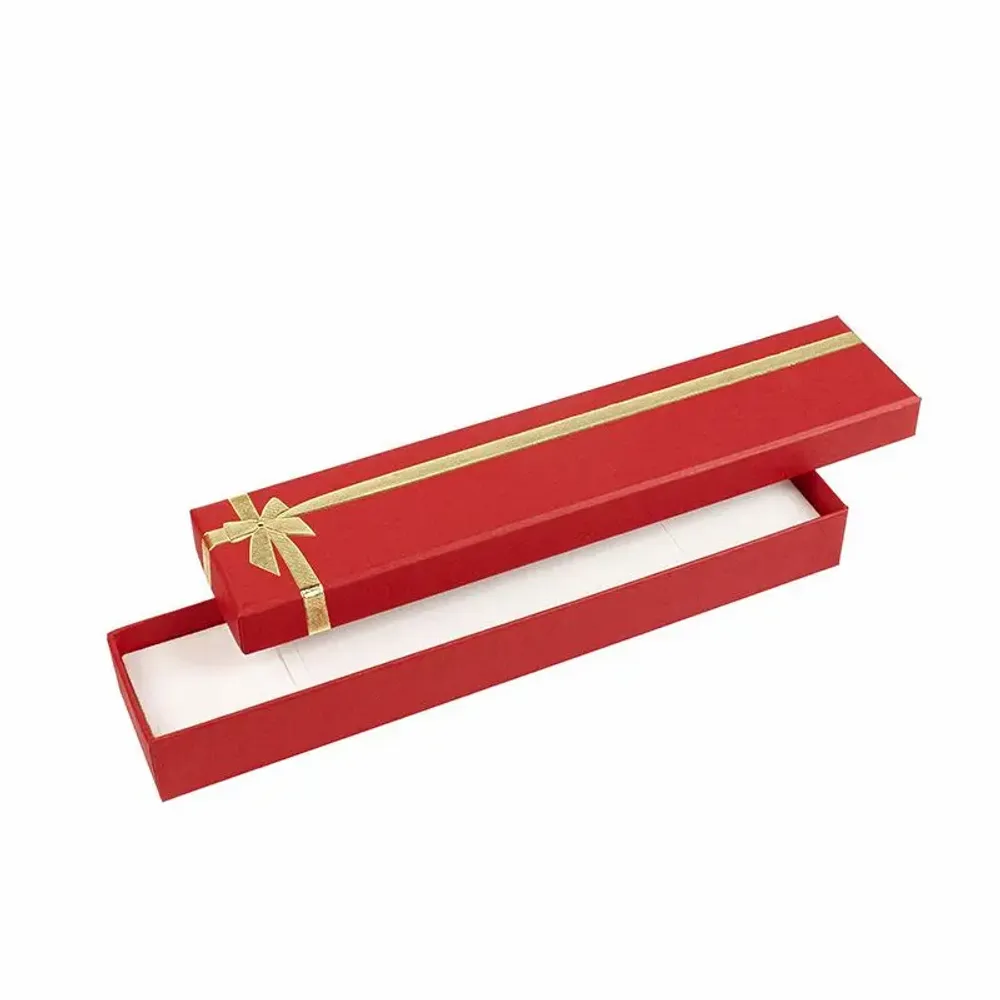 Gifts - Matte red cardboard bracelet box, gold-stamped knot with gold print - LAVAL 1878