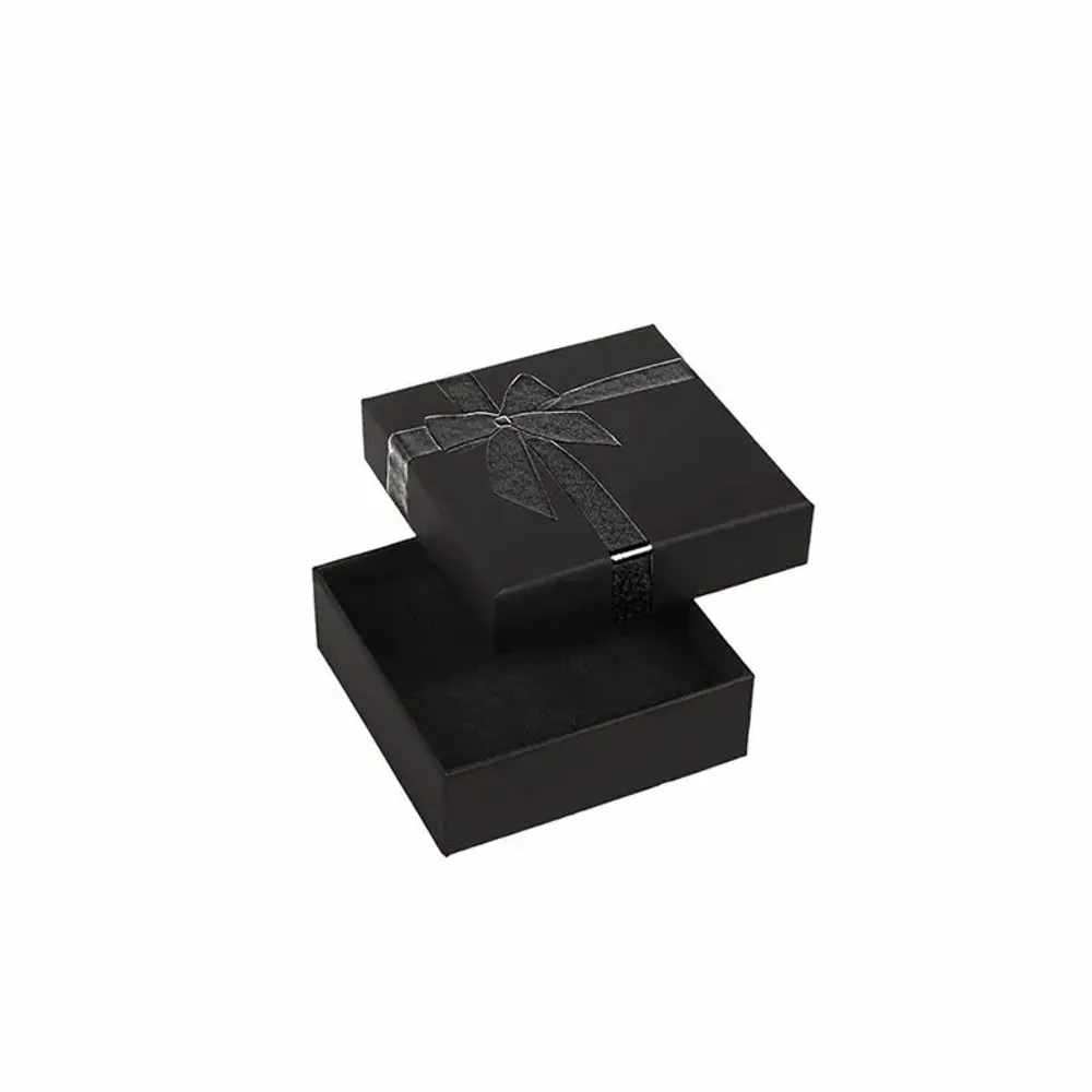 Gifts - Matte black cardboard box, black printed hot foil stamped bow - LAVAL 1878
