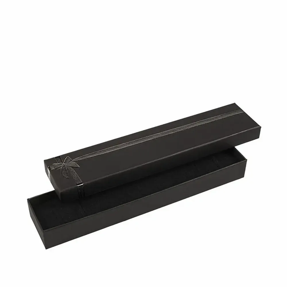 Gifts - Matte black cardboard bracelet box, black printed hot foil stamped knot - LAVAL 1878