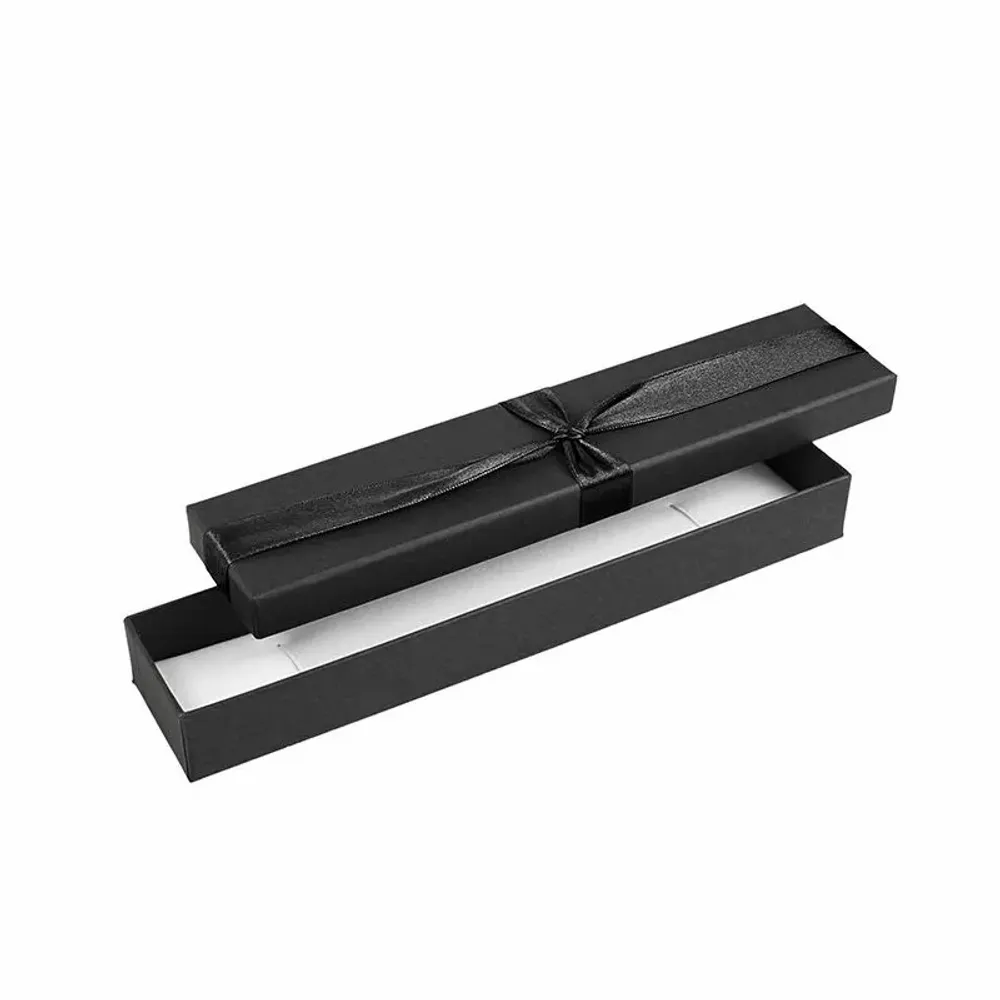 Cadeaux - Écrin bracelet/montre carton noir, n¶ud ruban aspect satin - LAVAL 1878