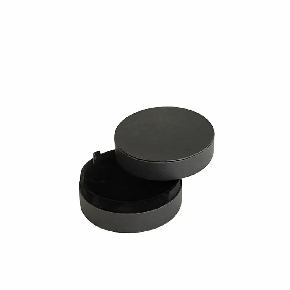 Gifts - Round kraft cardboard valet tray, matte black - LAVAL 1878